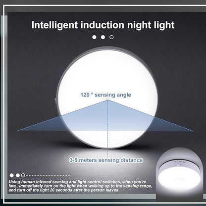 LED Motion Sensor Night Light, USB Rechargeable, White
