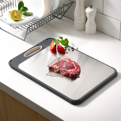 Stainless Steel & Rice Husk Cutting Board